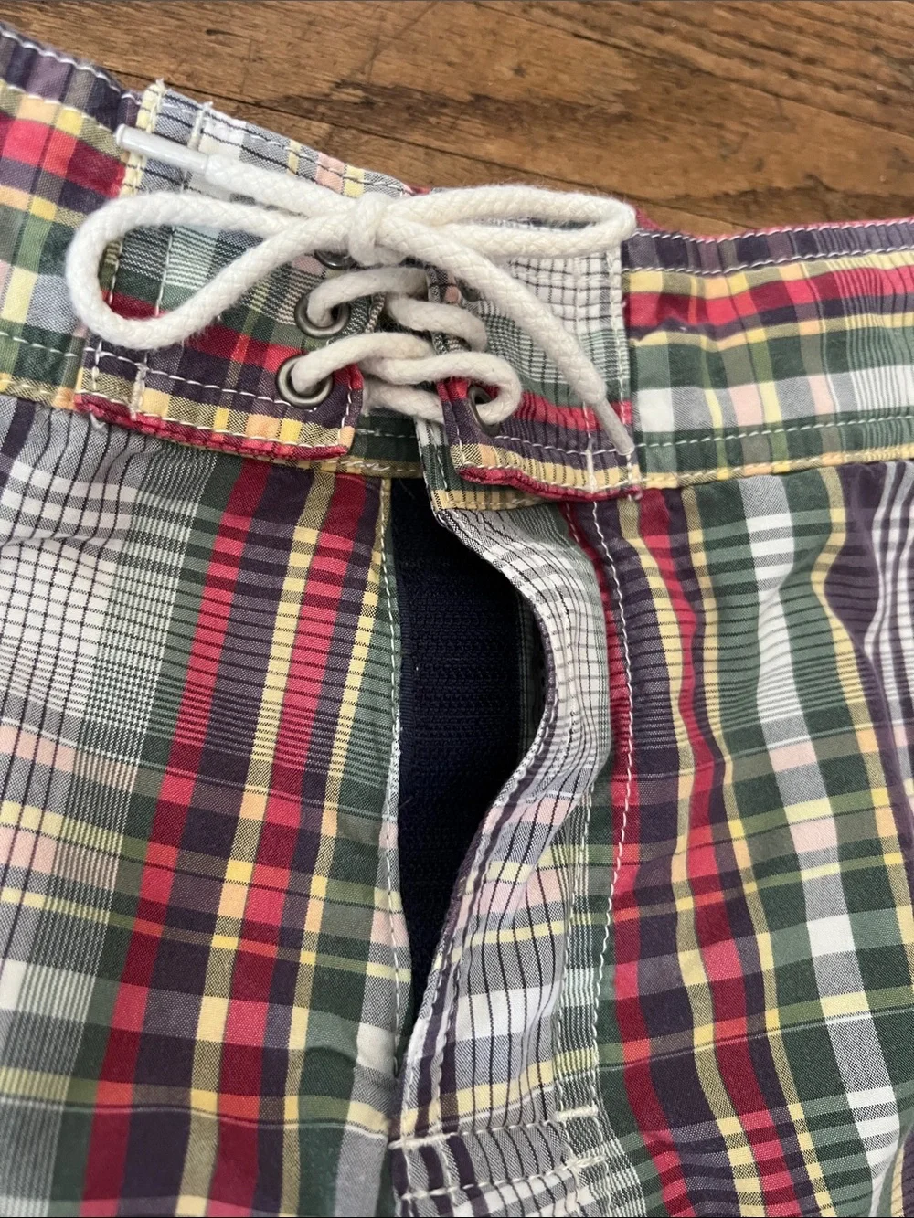 Boys Ralph Lauren Polo Plaid Swim Trunks - Multi-Color